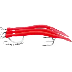 Aquantic 3er Gummi Makk System 8/0 Rot Vorfach Rig