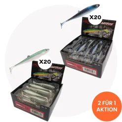 Baitfisch Vorrat XXL - Jackson Baitfish 10 cm Blue + Bleak Nature Bulks