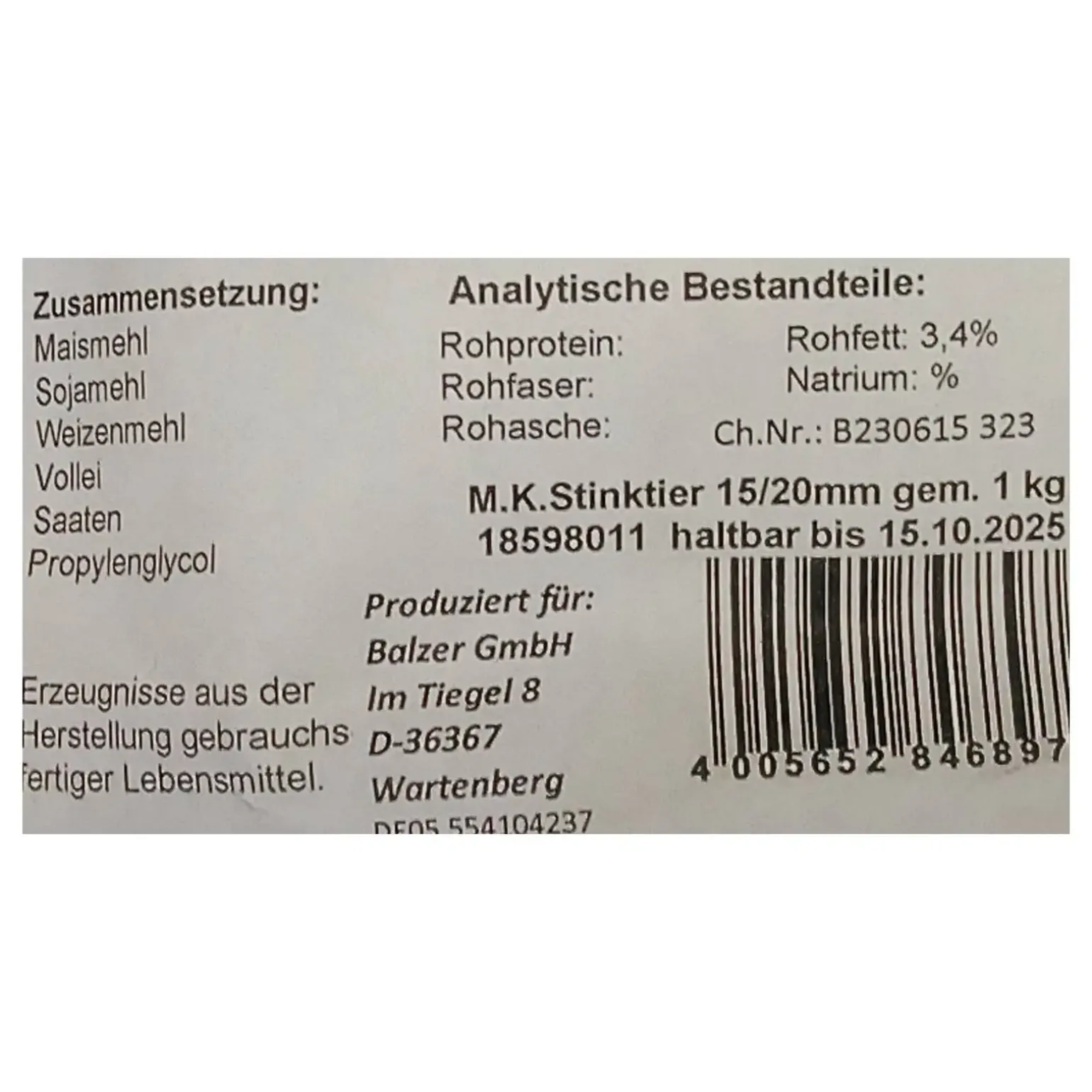 Balzer Matze Koch Booster Balls Stinktier Fisch/Knoblauch Boilies Weiß 1kg Special Edition Boilies