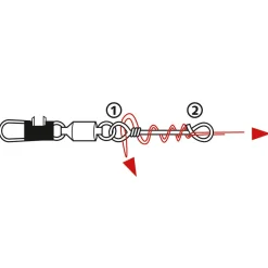 Balzer No Knot Wirbel mit Snap - 18kg - 5 Stück