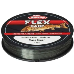 Berkley Flex Carp 400m 0,30mm MossGreen Monofile Angelschnur