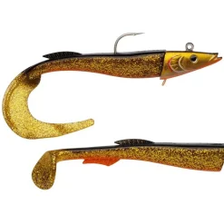 Berkley PowerBait Sandeel 21cm 160g Gold Motoroil Gummifisch Meeresangeln