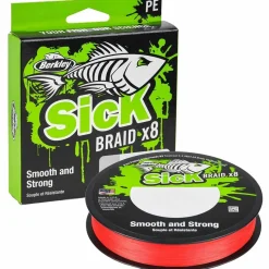 Berkley Sick Braid Red 0,19mm Geflochtene Angelschnur Wunschlänge