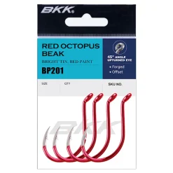BKK Red Octopus Beak Bright Tin Red 6/0# Angelhaken