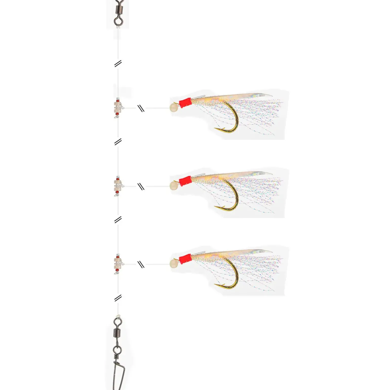 Daiwa Grand Wave Dorsch/Köhler-Vorfach mit Fischhaut No.2