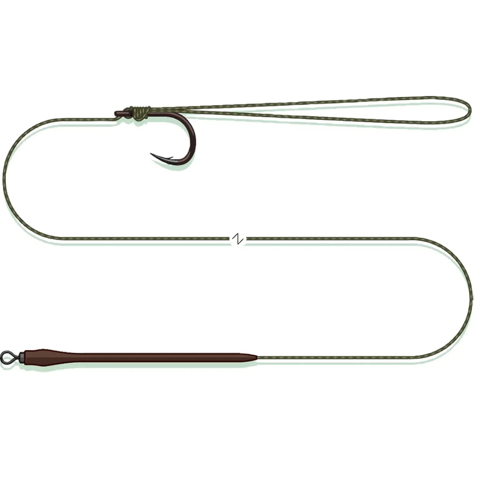 DAM Madcat Standard Pellet Rig 60cm 0.80mm #2/0 Suspending Antistatisches Wels-Rig