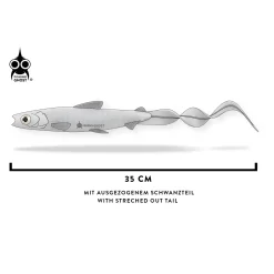 FishingGhost Renky Shad CRL 35cm Curly Tail Pink Bubblegum Gummifisch