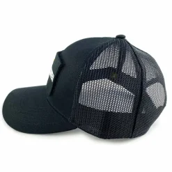 FishXplorer Set-Trucker Cap Wasser- & Uv Resistent Schwarz mit 4 Patches: Fishxplorer, Hecht, Barsch, Zander