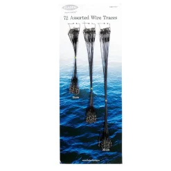 Fladen Deluxe Edelstahlvorfach Set Inh. 72Stk.15cm 20cm 30cm Stahlvorfach