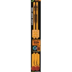Fox Edges Curve Short Größe 8 20lb Camotex Semi Stiff 2Stk. Karpfen Rig