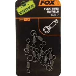Fox Edges Flexi Ring Swivel Size 7 Karpfenangeln Zubehör