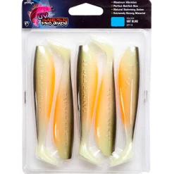 Fox Rage Zander Pro Ultra UV 10cm/4" UV HOT OLIVE x 5pc Gummifisch
