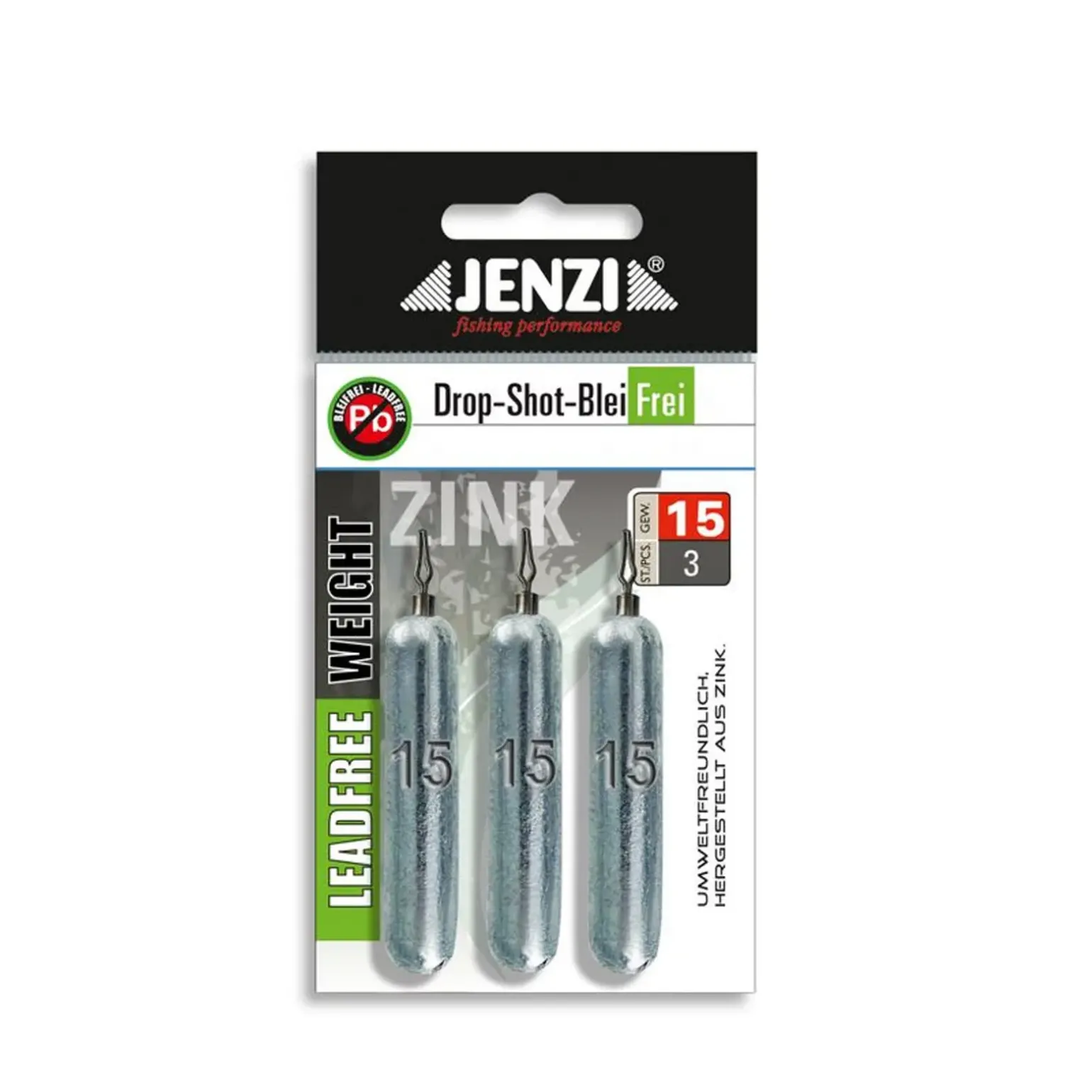 Jenzi Blei-Frei Drop-Shot 3/SB 15g. Drop Shot Blei