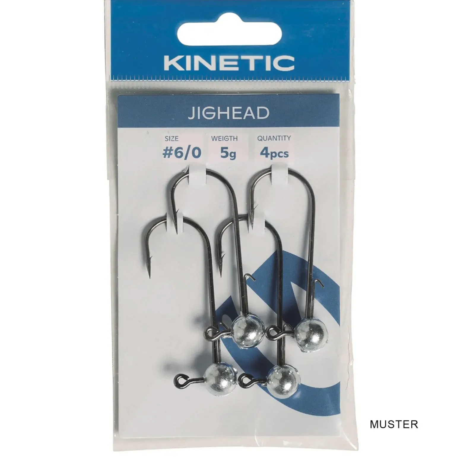 Kinetic Jighead #8/0 40g 2pcs Profi Jigkopf bleifrei