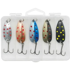 Kinetic Trout Forellenblinker Angelset - 5 Forellenköder 7g mit Köderbox