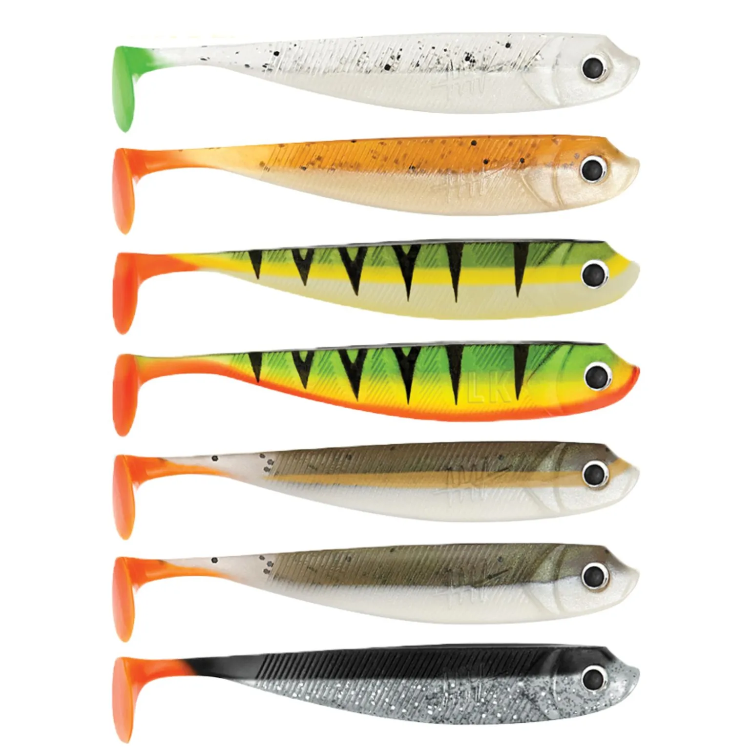 Lieblingsköder Sonderfarben Mixpaket 10cm Firetail Edition Gummifisch Set