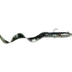 Savage Gear 4D Real Eel 20cm Black Green Pearl PHP Kunstköder montiert