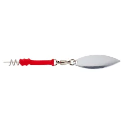 Savage Gear Screwin Spin Teaser S Silver Red 3 Stück Gummifisch-Zubehör