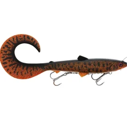 Westin Bullteez Curltail Inline 33cm 230g Sinking Motoroil Burbot Gummifisch montiert