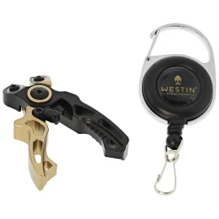 Westin Micro Line Cutter + Pin On Reel (Incl. Spare Blades) S 6,3cm Black Sand Angelzange