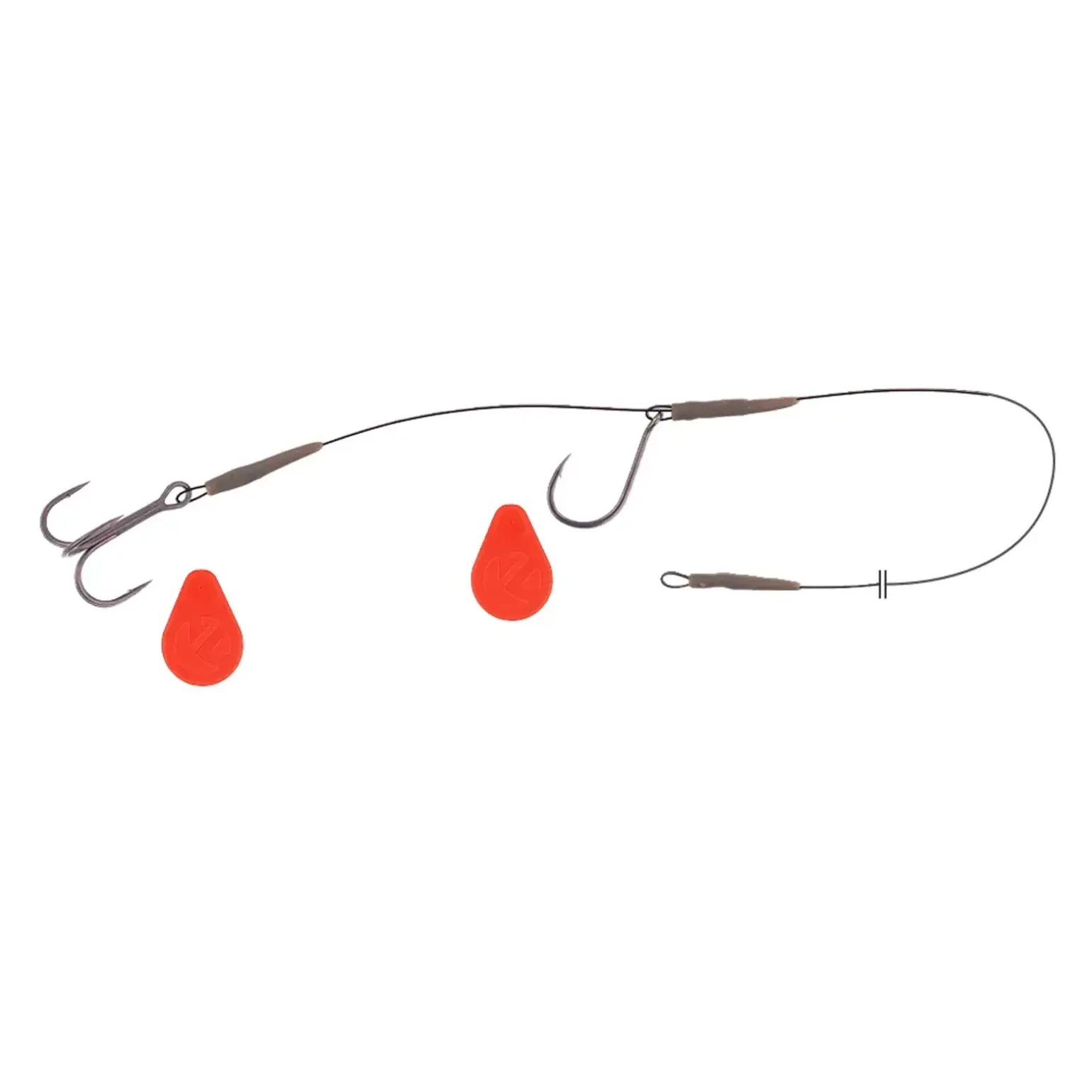 Zeck Dead Bait Single Hook #2/0 & Treble #4 Rig gebundenes Vorfach